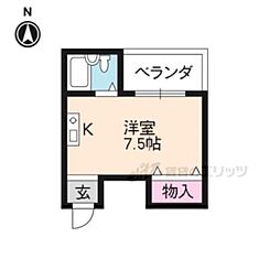 メゾングランドール乾隆 1Kの間取図画像
