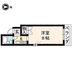 シンプルハイツベニス 1Kの間取図画像