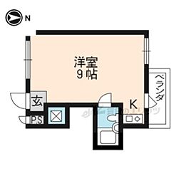 畑中ビル ワンルームの間取図画像