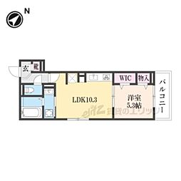 グランディールA&N2 1LDKの間取図画像