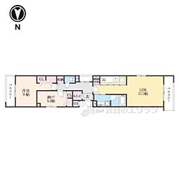 TSUBOICHIKYOTO 1LDKの間取図画像