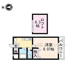ジョヴィアル1 1Kの間取図画像