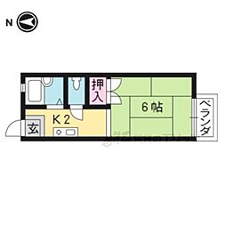 シティハイツ紫野 ワンルームの間取図画像