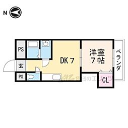 ビュープラザ 1DKの間取図画像