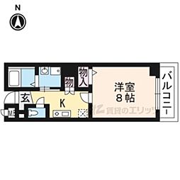 エスト堀川 1Kの間取図画像