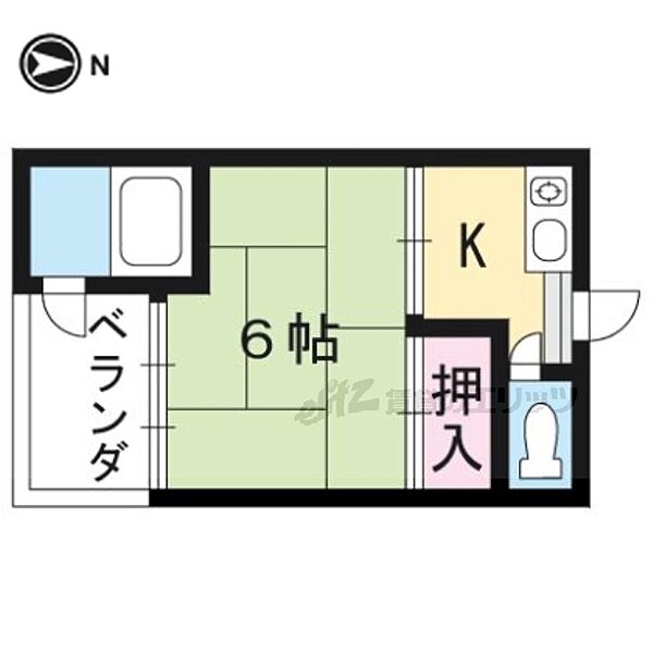 瞳マンション 102｜京都府京都市中京区西ノ京北壺井町(賃貸マンション1K・1階・18.97㎡)の写真 その2