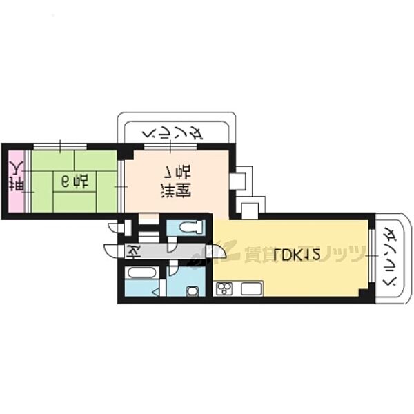 サンホワイト葛野 503｜京都府京都市右京区西院西田町(賃貸マンション2LDK・5階・57.46㎡)の写真 その2