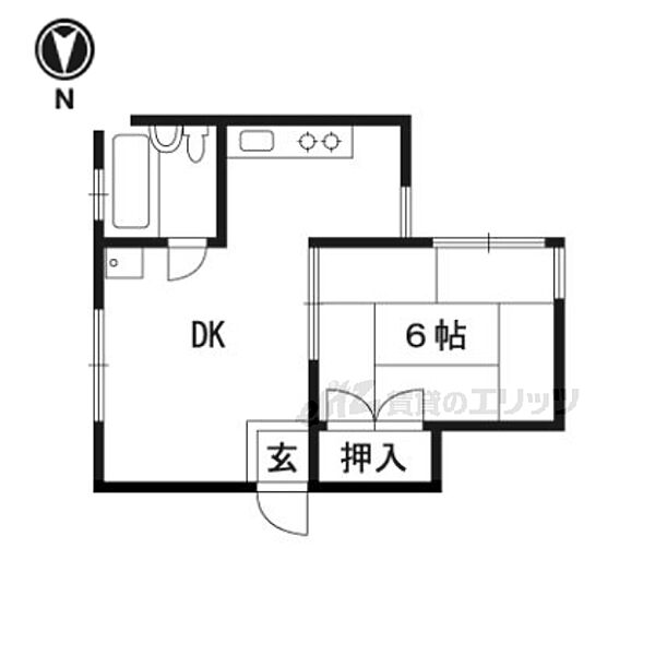 五十川ビル 101｜京都府京都市下京区梅小路高畑町(賃貸マンション1DK・1階・25.00㎡)の写真 その2