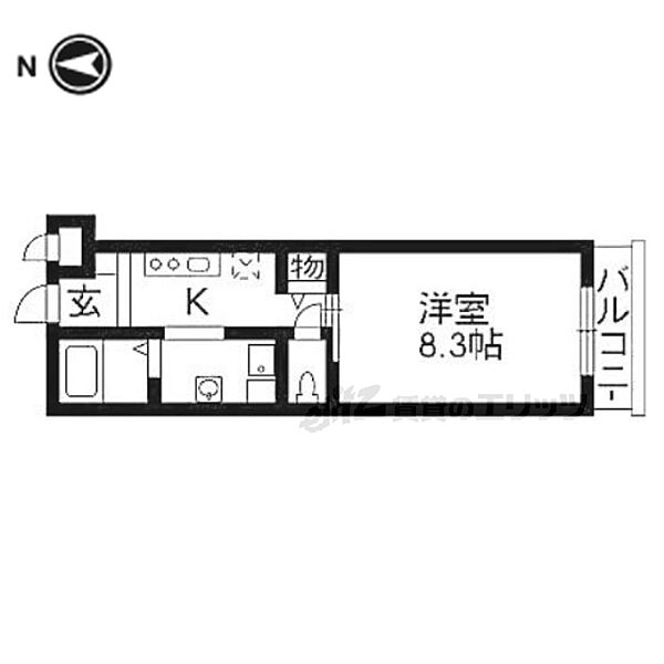 ハンズレジデンス二条 101｜京都府京都市中京区西ノ京北聖町(賃貸マンション1K・1階・30.45㎡)の写真 その2