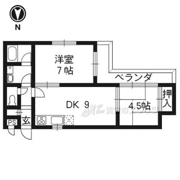 センチュリープラザ 302｜京都府京都市上京区新町室町の間上立売下る瓢箪図子町(賃貸マンション2LDK・3階・45.00㎡)の写真 その2