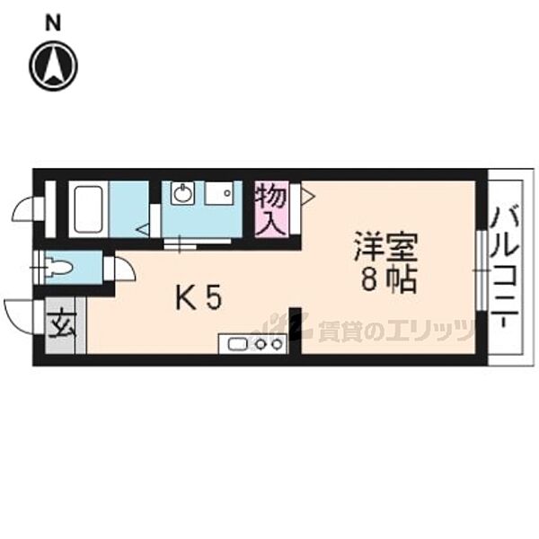 グランチェリー 202｜京都府京都市右京区西京極葛野町(賃貸マンション1K・2階・30.24㎡)の写真 その2