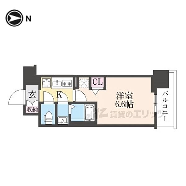 京都府京都市南区東九条西岩本町(賃貸マンション1K・3階・21.74㎡)の写真 その2