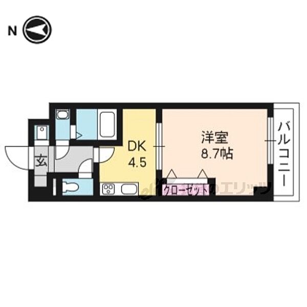 京都府京都市右京区西京極東池田町(賃貸マンション1DK・3階・30.40㎡)の写真 その2