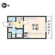 京都府京都市北区衣笠高橋町（賃貸マンション1K・2階・23.19㎡） その2