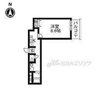 京都府京都市下京区高辻通烏丸西入骨屋町（賃貸マンション1K・3階・30.06㎡） その2