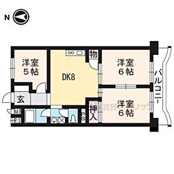 グリシーヌ京都西京極 9階3LDKの間取り