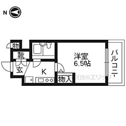 阪急京都本線 西京極駅 徒歩17分の賃貸マンション 14階1Kの間取り