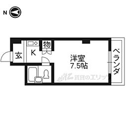 メゾン・ル・レヴェ 2階1Kの間取り