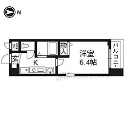 エイペックス京都新京極1 1Kの間取図画像