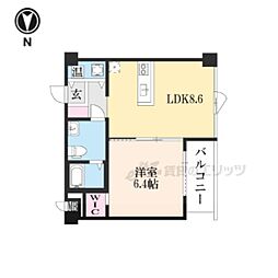 プリマヴェーラ丸太町 4階1LDKの間取り