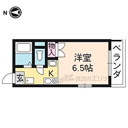 フューチャードリーム北野 1Kの間取図画像