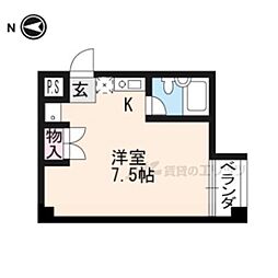 ミブル30 ワンルームの間取図画像
