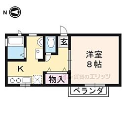 ドングリハウス 1Kの間取図画像