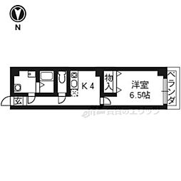 サンシャイン烏丸 1DKの間取図画像