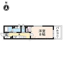 カルーナ 1Kの間取図画像