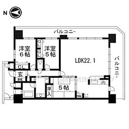 パデシオン京都五条 3LDKの間取図画像