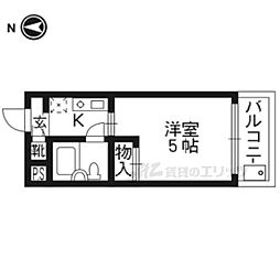 メゾン・ド・パルファン ワンルームの間取図画像