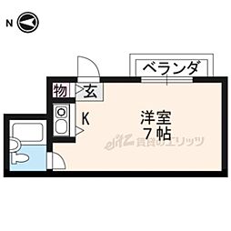 カーサヒロ 1Kの間取図画像