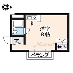 エルセドール ワンルームの間取図画像