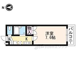 メゾン比果 1Kの間取図画像