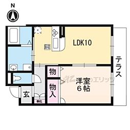 クロシェットアルブル 1LDKの間取図画像