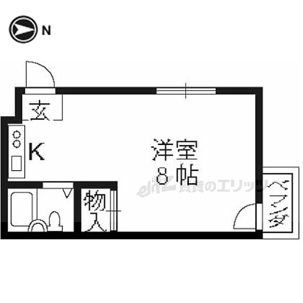 ＢＥ　Ｙ’ｚ 101｜京都府京都市南区西九条開ケ町(賃貸マンション1R・1階・16.00㎡)の写真 その2