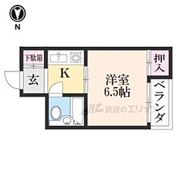 JR東海道・山陽本線 瀬田駅 徒歩15分の賃貸マンション 1階ワンルームの間取り