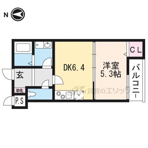 京都府京都市伏見区深草飯食町(賃貸アパート1DK・3階・30.81㎡)の写真 その2