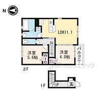 滋賀県大津市穴太１丁目（賃貸アパート2LDK・2階・57.01㎡） その2