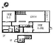 滋賀県栗東市下鈎（賃貸マンション2LDK・4階・60.18㎡） その2