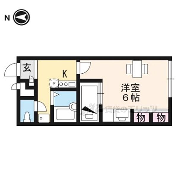 滋賀県大津市今堅田３丁目(賃貸アパート1K・2階・23.18㎡)の写真 その2