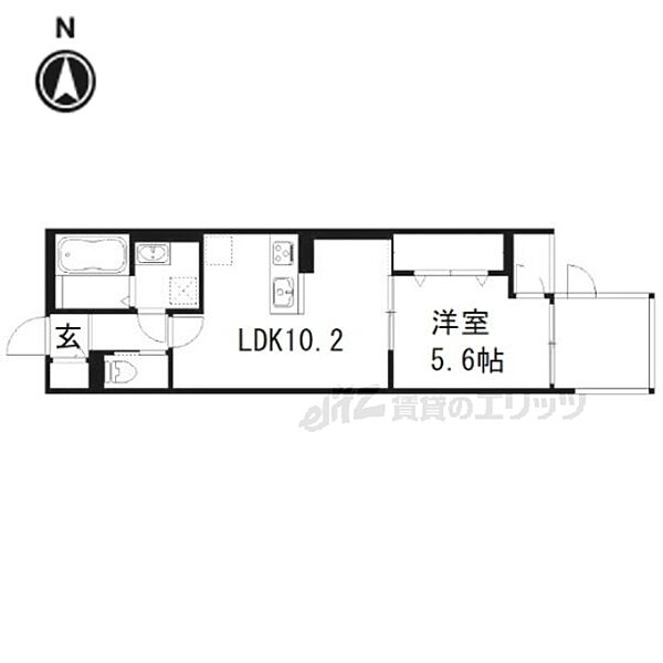 仮称）新丸太町ハイツ 103｜京都府京都市左京区新丸太町(賃貸アパート1LDK・1階・40.24㎡)の写真 その2