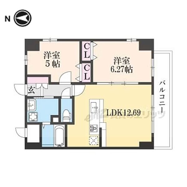 仮称）西大路　新築PJ 303｜京都府京都市南区吉祥院三ノ宮西町(賃貸マンション2LDK・3階・52.60㎡)の写真 その2