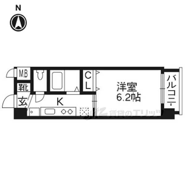 アクアプレイス京都東寺 ｜京都府京都市南区八条通大宮西入下る九条町(賃貸マンション1K・5階・21.37㎡)の写真 その2