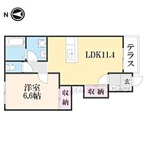 スターテラス22　Ａ棟 105 ｜ 滋賀県愛知郡愛荘町野々目（賃貸アパート1LDK・1階・44.60㎡） その2