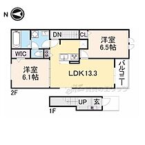 滋賀県高島市安曇川町西万木（賃貸アパート2LDK・2階・59.55㎡） その2