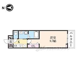 JR東海道・山陽本線 瀬田駅 徒歩14分の賃貸アパート 2階1Kの間取り