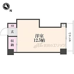 リコースクエアビル 3階ワンルームの間取り