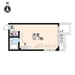 JR東海道・山陽本線 大津駅 徒歩8分の賃貸マンション 4階1Kの間取り