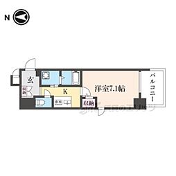 ＥｓＴＲＵＴＨ　ＫＹＯＴＯ 5階1Kの間取り